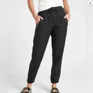 NWOT Athleta Cabo Linen Jogger - Color: Black - Size: 0